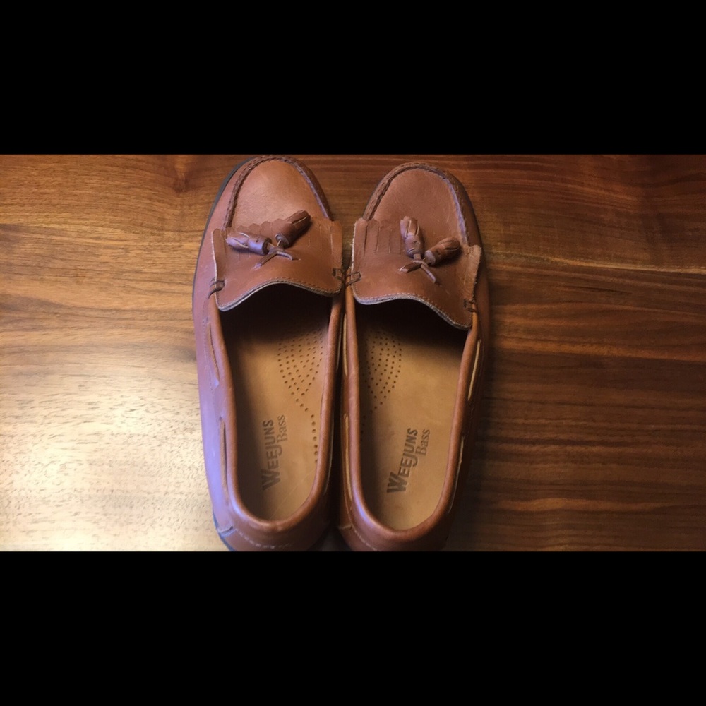 Weejuns Bass Marietta II tan leather penny shoes